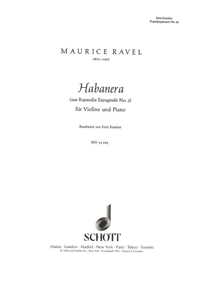 M. Ravel: Habañera Nr. 23, VlKlav