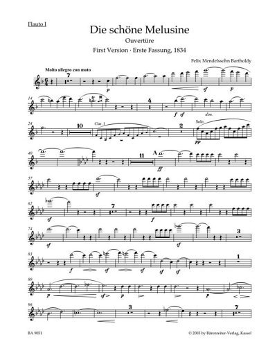 F. Mendelssohn Barth: Die schöne Melusine op. 32 (HARM)