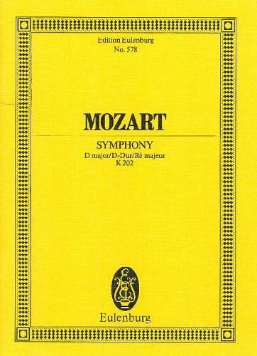 W.A. Mozart: Sinfonie 30 D-Dur Kv 202 (186b) Eulenburg Studi