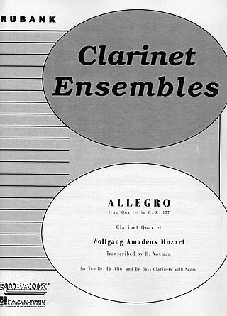 W.A. Mozart: Allegro (from Quartet in C, K.157) (Bu)