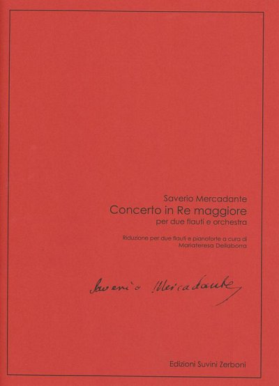 S. Mercadante: Concerto in Re maggiore, 2FlKlav (Pa+St)