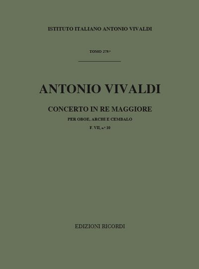 A. Vivaldi: Concerto per Oboe, Archi e BC: In Re Rv 453