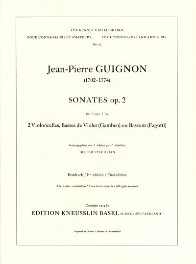 Guignon, Jean-Pierre: Sonaten op. 2/1
