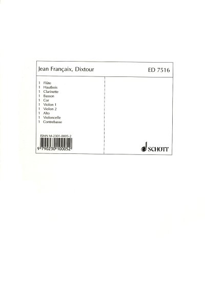 J. Françaix: Dixtuor  (Stsatz)