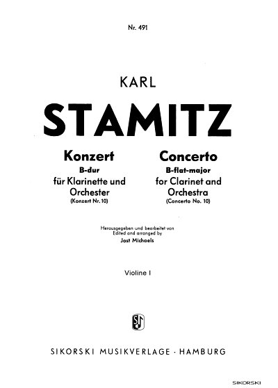 C. Stamitz: Konzert Nr. 10 B-Dur, KlarOrch (Stsatz)