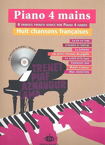 Piano 4 mains, 8 Chansons Françaises, Klav4m (Bu+CD)