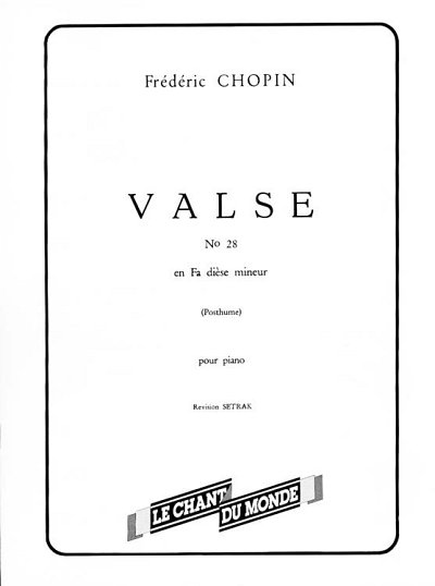 F. Chopin: Valse No. 28 En Fa Dièse Mineur, Klav
