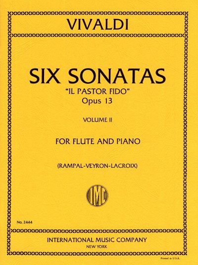 A. Vivaldi: Sechs Sonaten op. 13 (RV 54-5, FlKlav (KlavpaSt)