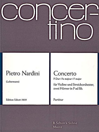DL: P. Nardini: Concerto F-Dur (Part.)