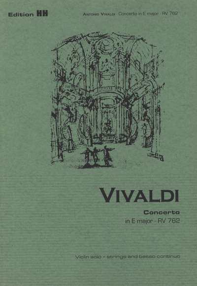 A. Vivaldi: Concerto in E major RV 762, VlStrBc (Part.)