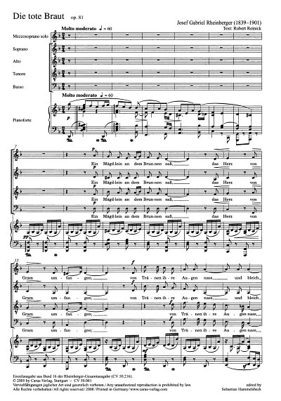 J. Rheinberger: Die tote Braut op. 81 (1874)