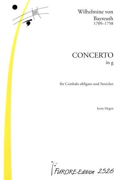 W. von Preußen: Concerto in g-Moll, CembStr (Part.)