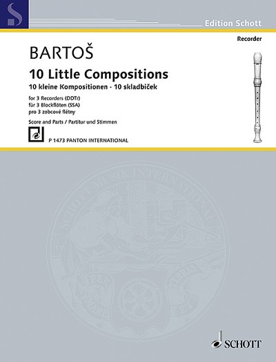 B.J. Zdenek: 10 kleine Kompositionen , 3Blf (Pa+St)