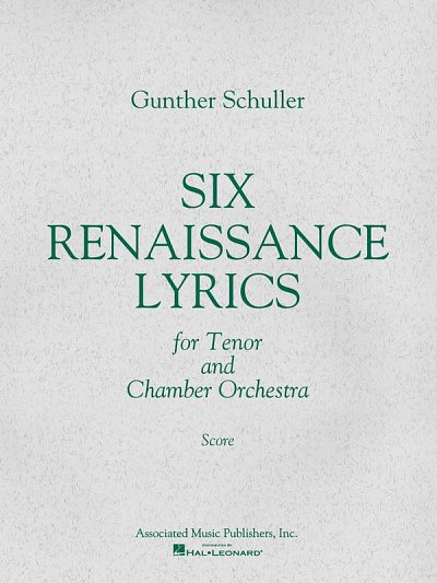 G. Schuller: 6 Renaissance Lyrics (1962) (Part.)