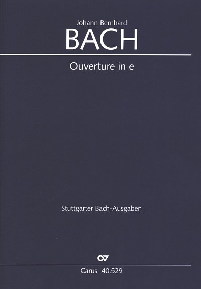 J.B. Bach: Ouvertüre in e, StrCemb (Part.)
