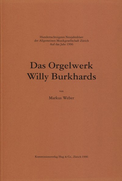 M. Weber: Das Orgelwerk Willy Burkhards (Bu)