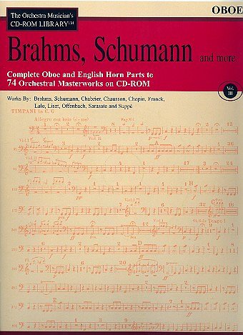 J. Brahms: Brahms, Schumann & More - Volume 3, Ob (CD-ROM)