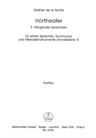 D. de la Motte: Hörtheater 2: Klingende Gedanken (19 (Part.)