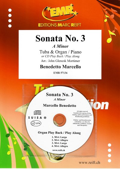 B. Marcello: Sonata No. 3, TbKlv/Org (+CD)