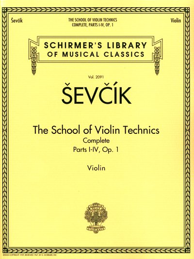 O. _ev_ík: Schule der Violintechnik op. 1, Viol