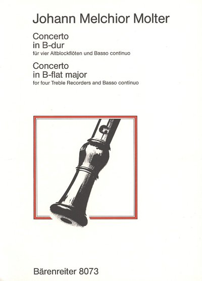 J.M. Molter: Concerto B-Dur (original A-Dur), BflBc (Pa+St)