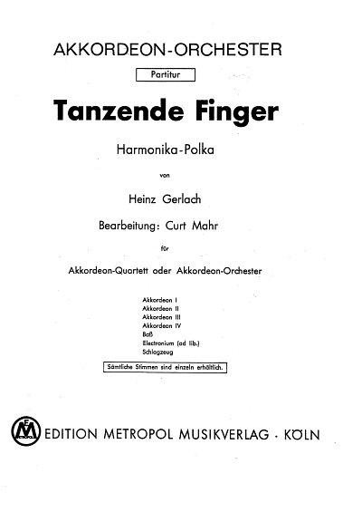 Gerlach Heinz: Tanzende Finger