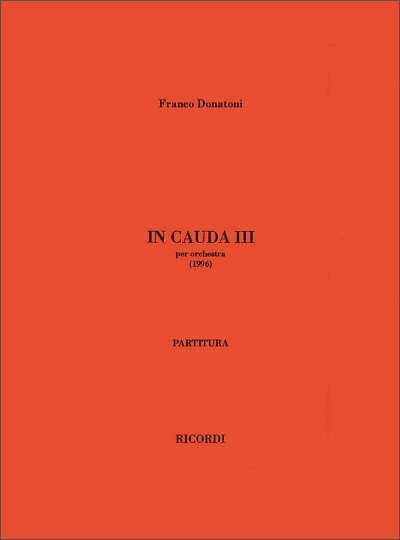 F. Donatoni: In Cauda III