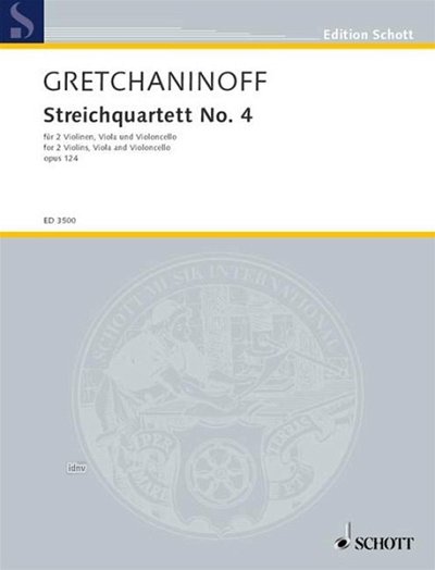 A. Gretschaninow: Streichquartett No. 4 op., 2VlVaVc (Part.)