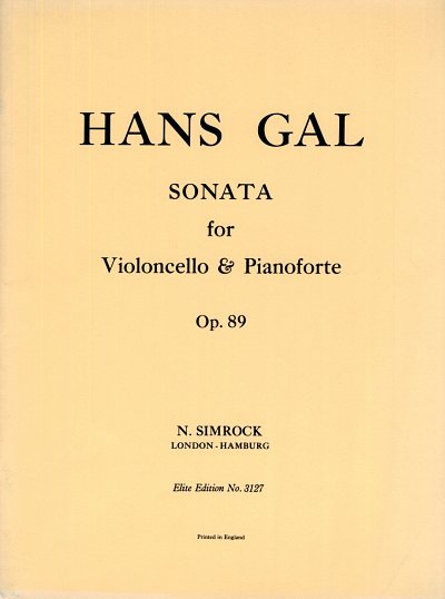 H. Gál: Sonata op. 89 , VcKlav