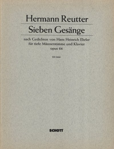 H. Reutter: Sieben Gesänge op. 64 