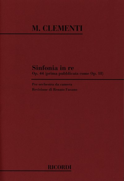 M. Clementi: Sinfonia In Re Op. 44 N. 2, Kamo (Part.)