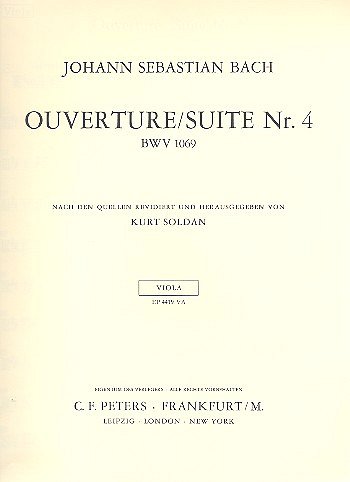 J.S. Bach: Suite (Ouvertuere) Nr. 4 D-Dur BWV 1, OrchBc (Vla