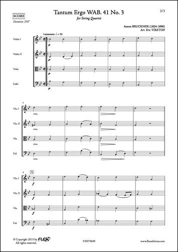 A. Bruckner: Tantum Ergo Wab. 41 No. 3, Stro (Pa+St)