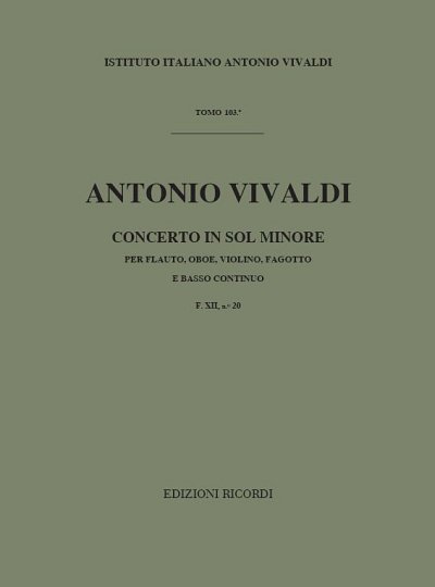 Concerto in Sol Minore   (Part.)