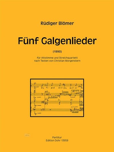 R. Blömer: Funf Galgenlieder (Part.)