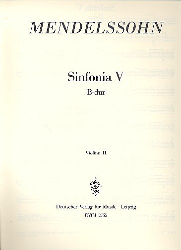 F. Mendelssohn Barth: Sinfonia V B-Dur, Stro (Vl2)