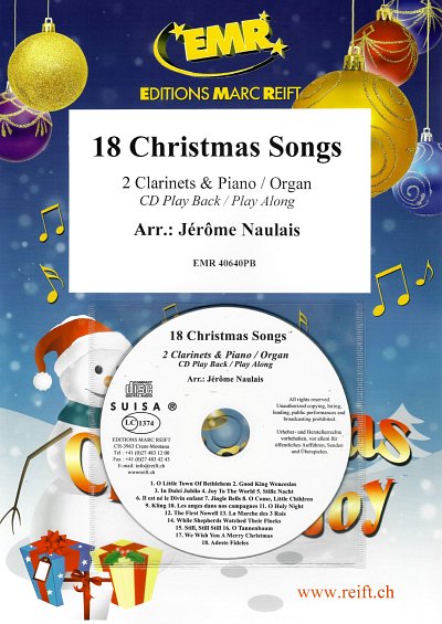 J. Naulais: 18 Christmas Songs, 2KlarKlav (+CD)