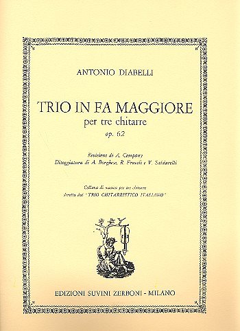 A. Diabelli: Trio in Fa Magg. Sc 62 Per Tre Ch, 3Git (Part.)
