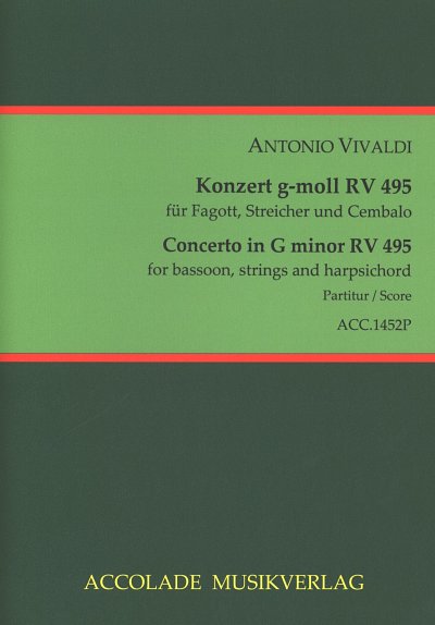 A. Vivaldi: Konzert g-moll RV 495, FagStrBc (Part.)
