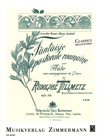 Tillmetz Rudolf: Fantaisie pastorale roumaine op. 34 (1900)
