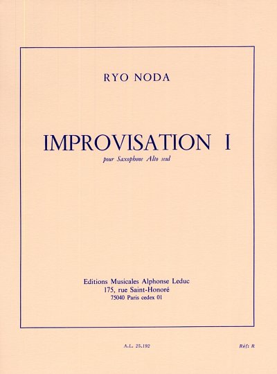 R. Noda: Improvisation 1, Asax (EA)