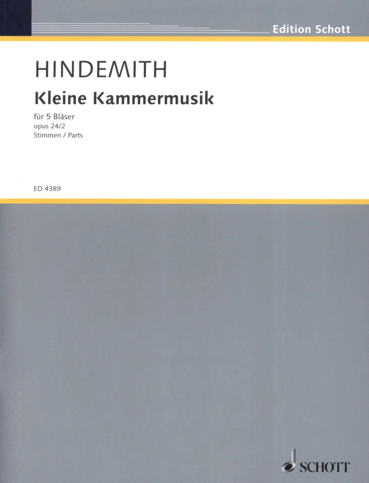P. Hindemith: Kleine Kammermusik op. 24, FlObKlHrFg (Stsatz) (0)