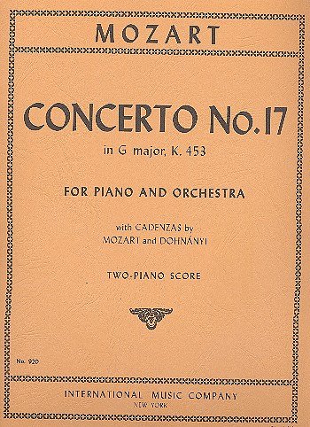 W.A. Mozart: Concerto K453 Sol (Con Cadenze Di Mozart, 2Klav