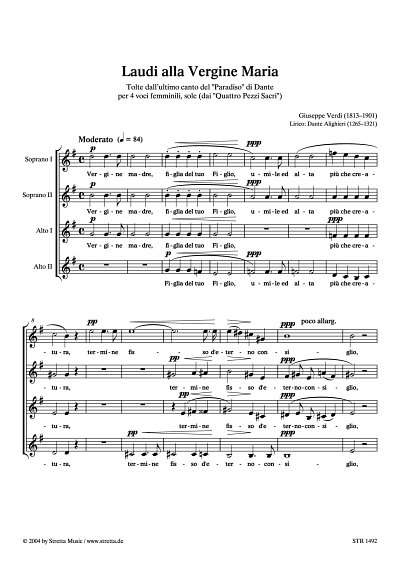 DL: G. Verdi: Laudi alla Vergine Maria aus 