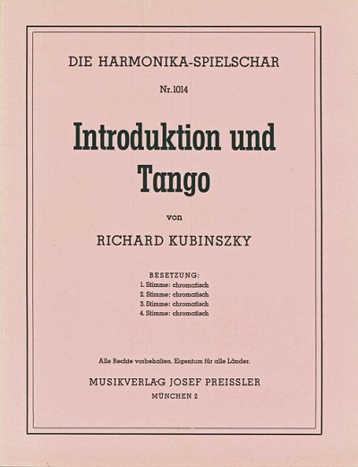 Kubinszky R.: Introduktion + Tango