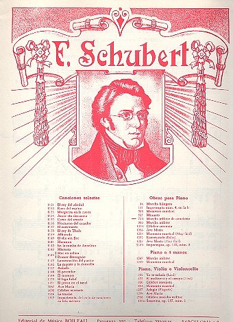 F. Schubert: Marcha militar de concierto op. 51/1, Klav