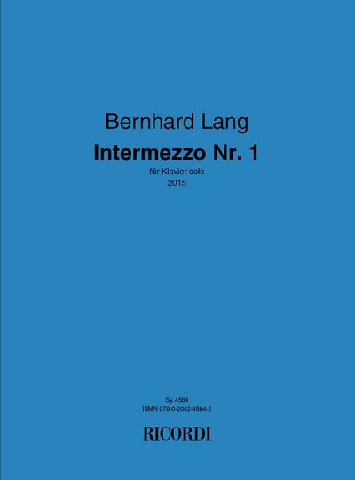 B. Lang: Intermezzo Nr. 1, Klav