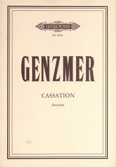 H. Genzmer: Cassation (1987)