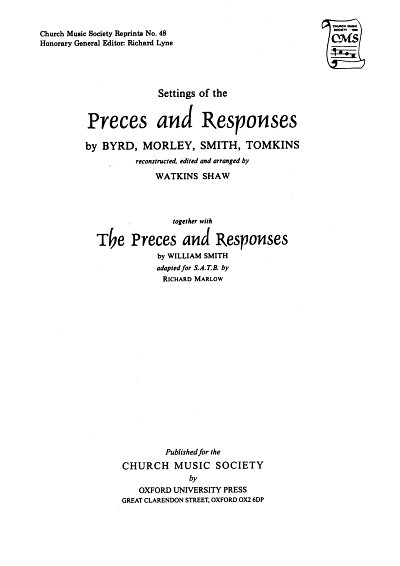 Preces and Responses (KA)