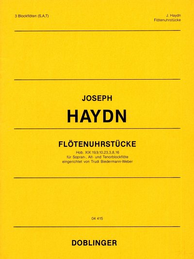 J. Haydn: Floetenuhrstuecke fuer Blockfloetentrio